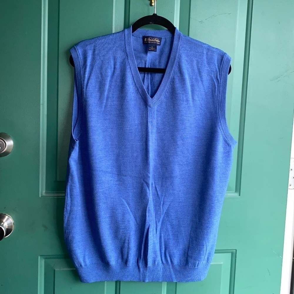 Brooks brothers size large extra fine Italian merino sweater best